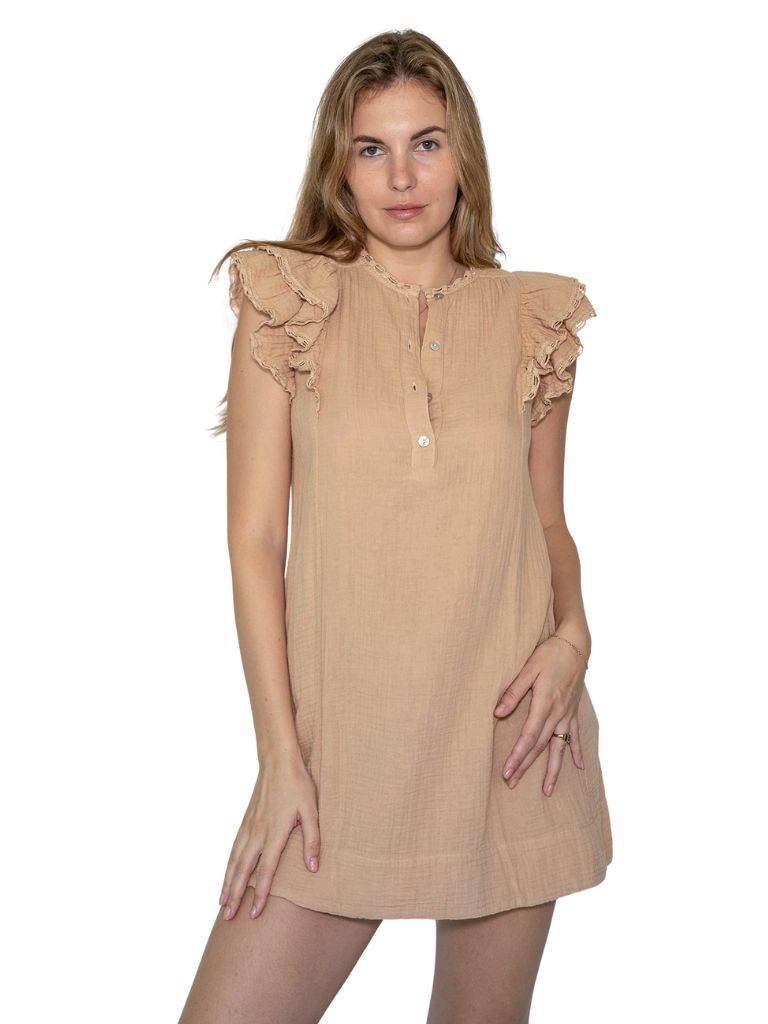 STARKx Cotton Gauze Rio Long Sleeve Blouse - White