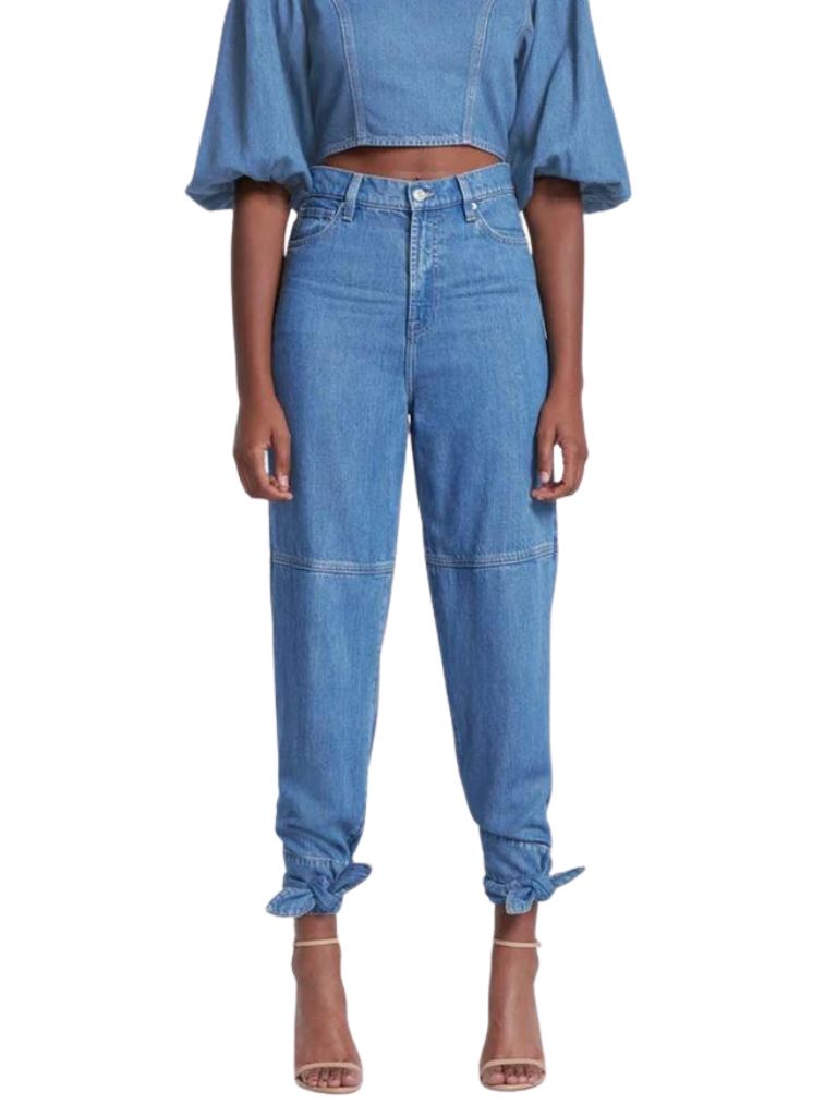 7 For All Mankind Tapered Ankle Tie Jean - Tulip - Styleartist