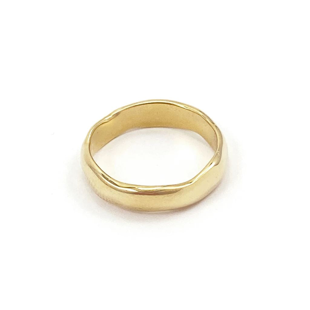 Biko Wavi Ring Thin- Gold - Styleartist