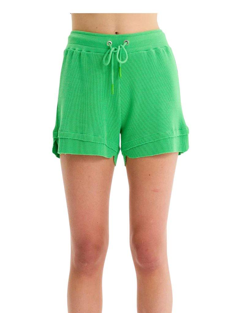 CHRLDR Ava Mock Layer Shorts - Kelly Green - Styleartist
