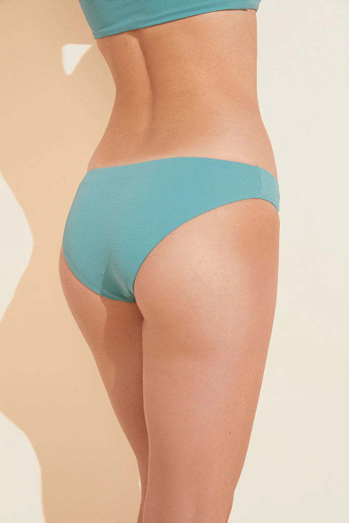 Eberjey Annia Textured Bikini Bottom- Ocean Blue - Styleartist