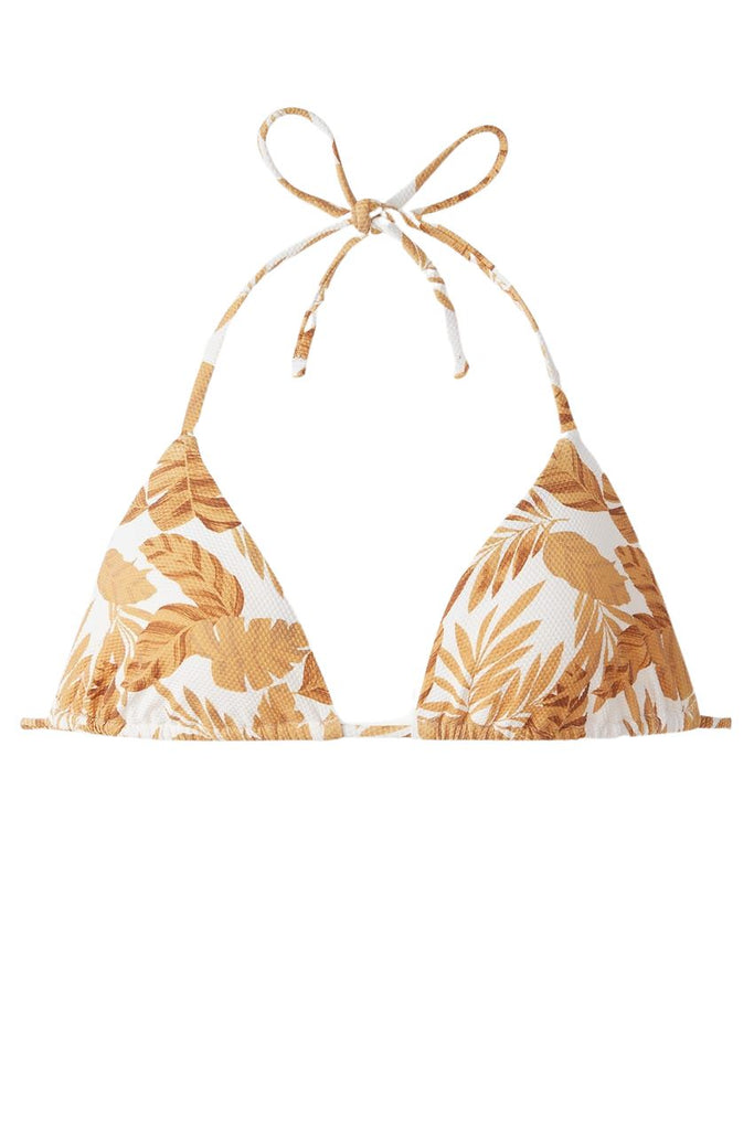 Eberjey Vintage Palm Nessa Bikini Top- Off White/Straw - Styleartist