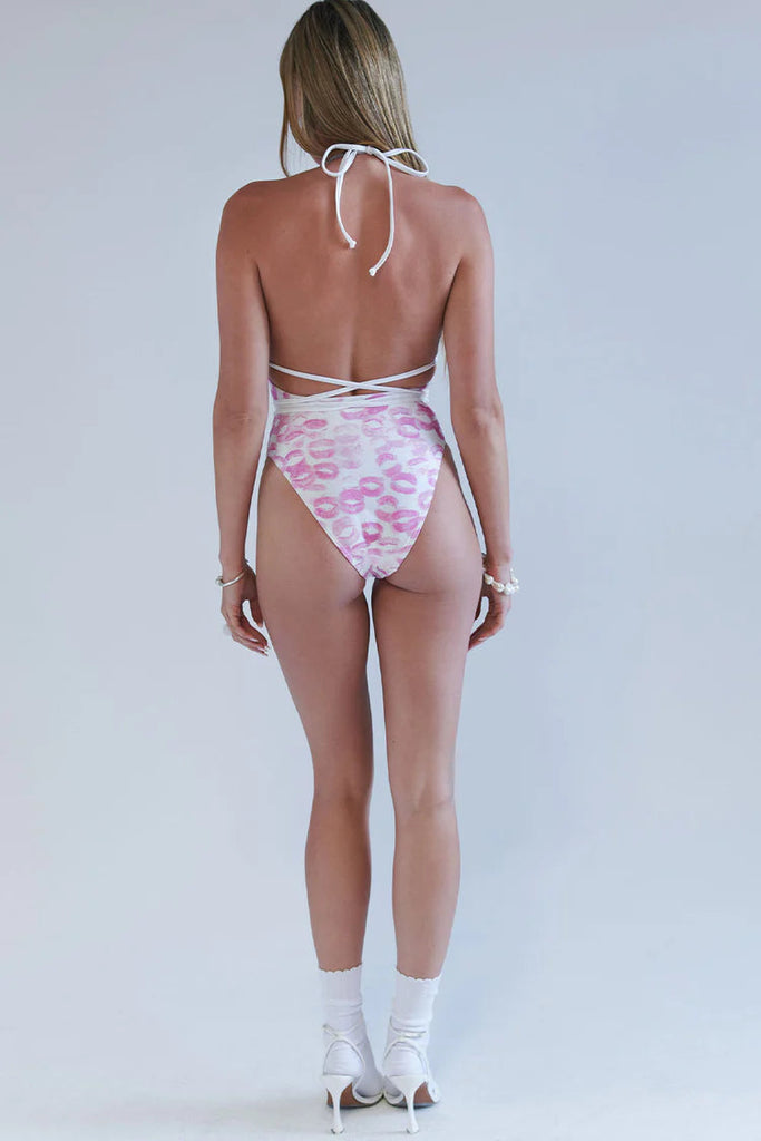 Frankies Bikinis xSydney Sweeney Gemma Wrap One-Piece Swimsuit- Angel Kisses - Styleartist