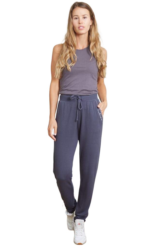 Good Hyouman Beauty Ruched Sweatpant Believe- India Ink - Styleartist