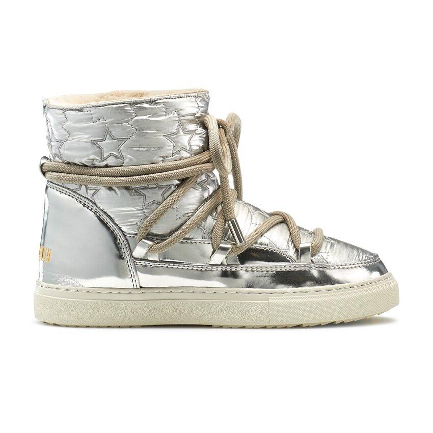 Inuikii Bomber Star Sneaker Boot- Silver - Styleartist