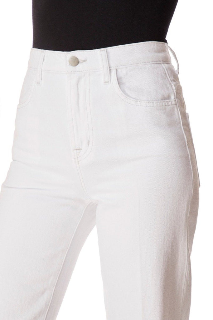 J Brand Joan High Rise Wide Leg Jean in White - Styleartist