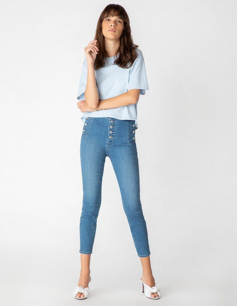 J Brand Natasha Sky High Crop Skinny Jean- Photo Ready HD Argo - Styleartist