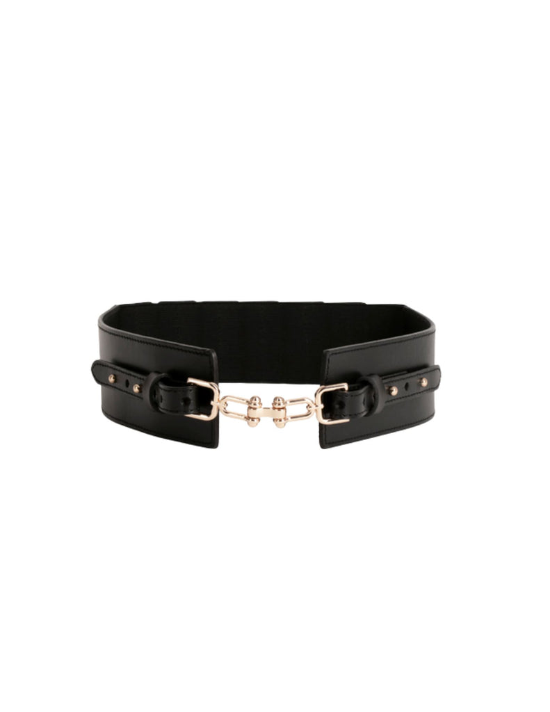 Suncoo Araine Leather Belt - Black - Styleartist