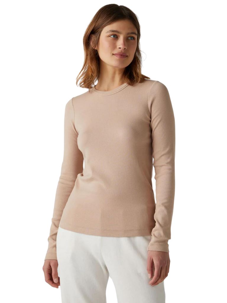 Velvet Camino Modal Rib Long Sleeve - Nude main image 0