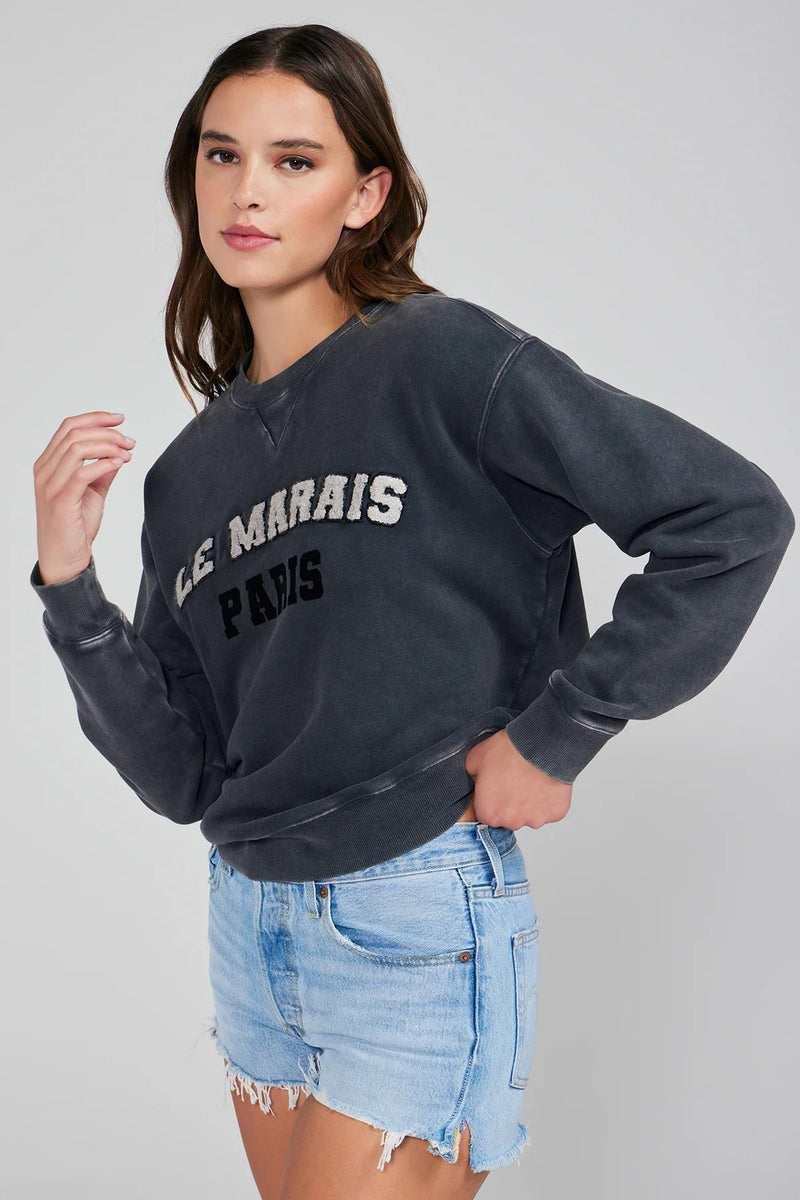 Wildfox Women's Cody Pullover Sweatshirt - Oversized French Terry Crewneck With Dropped Shoulders