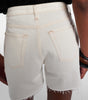 7 For All Mankind Monroe Long Jean Shorts- Milky Way - Styleartist