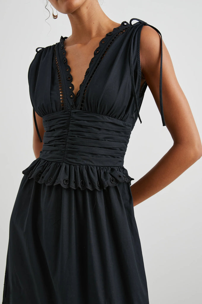 Rails Esmeralda Midi Dress- Black - Styleartist