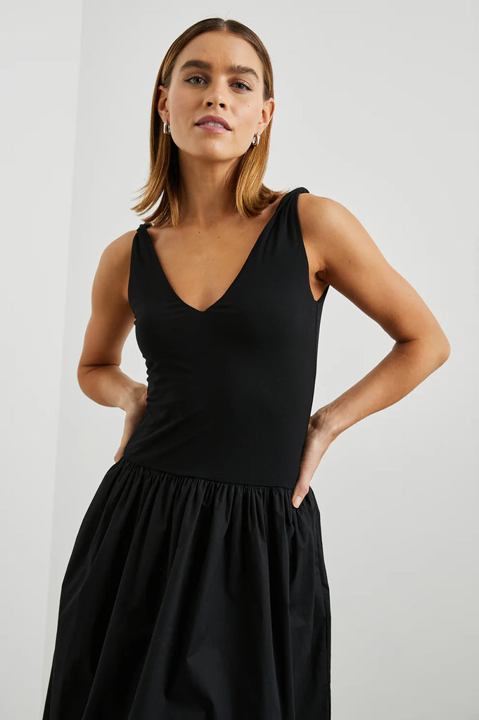 Rails Franca Midi Dress- Black - Styleartist