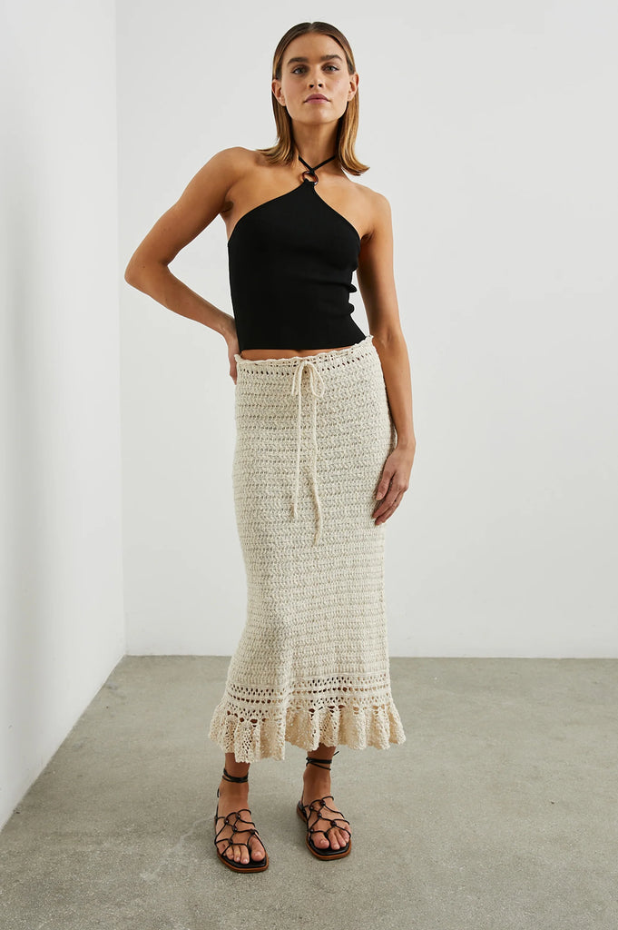 Rails Sydney Crochet Knit Skirt- Oat - Styleartist