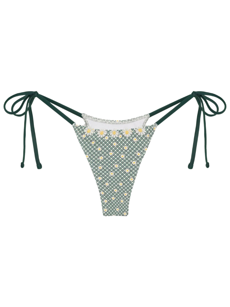 Frankies Bikinis Divine Tie Side Skimpy Bikini Bottom- Orchard Picnic - Styleartist