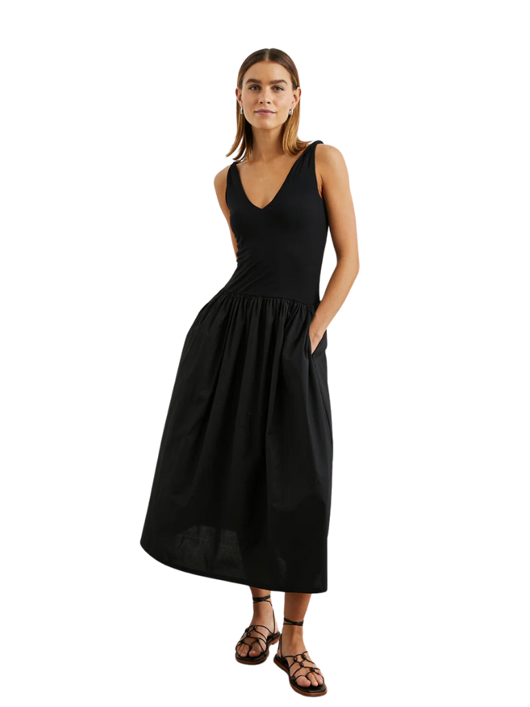 Rails Franca Midi Dress- Black Styleartist Rails Franca Midi Dress- Black Styleartist