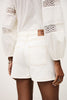 Ba&sh Bevy Denim Cargo Shorts- Ecru - Styleartist