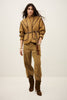 Ba&sh Cocoon Embroidered Quilted Jacket With Tie Waist- Camel - Styleartist