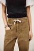 Ba&sh Fima Wide Leg Drawstring Trousers- Camel - Styleartist