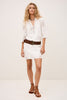 Ba&sh Malo Embroidered Mini Dress- Ecru - Styleartist