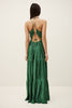 Ba&sh Wasta Satin Maxi Dress- Green - Styleartist
