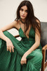 Ba&sh Wasta Satin Maxi Dress- Green - Styleartist