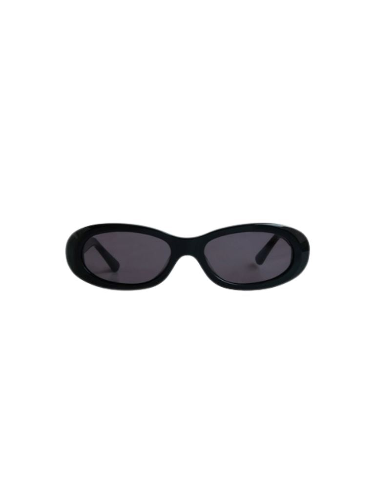 Corlin Eyewear Louis Oval Shape Sunglasses - Black/Black - Styleartist