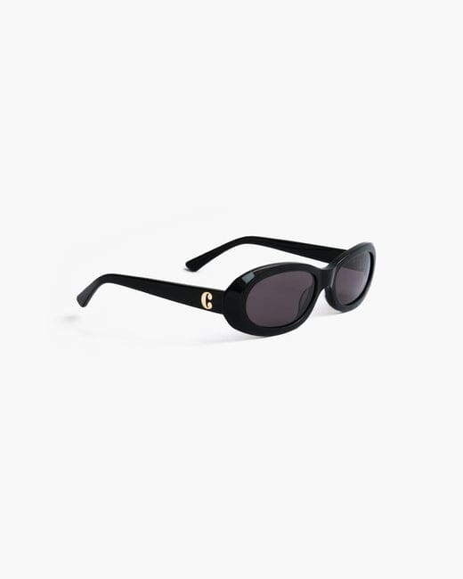 Corlin Eyewear Louis Oval Shape Sunglasses - Black/Black - Styleartist