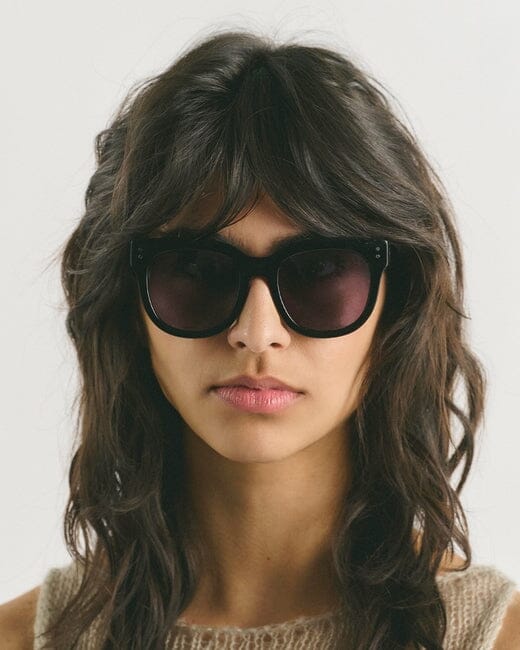Corlin Eyewear Monza Oversize Frame Sunglasses- Black/Black - Styleartist
