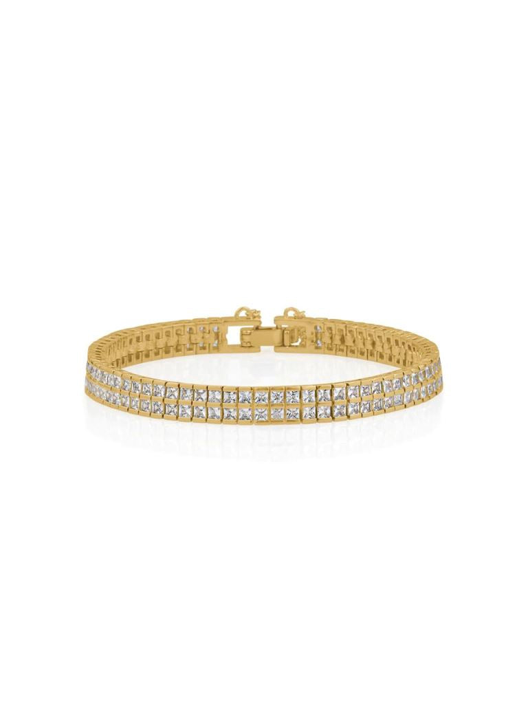 Crystal Luxury Princess Cut Tennis Bracelet