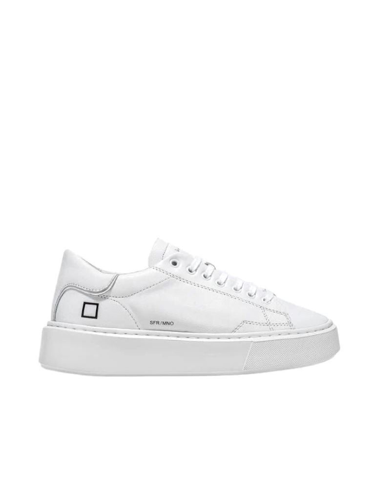 D.A.T.E. Sfera Leather Low Top Sneaker - White - Styleartist