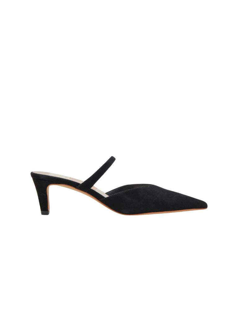 Dolce Vita Kanika Mid Pointed Toe Heel- Black Suede - Styleartist