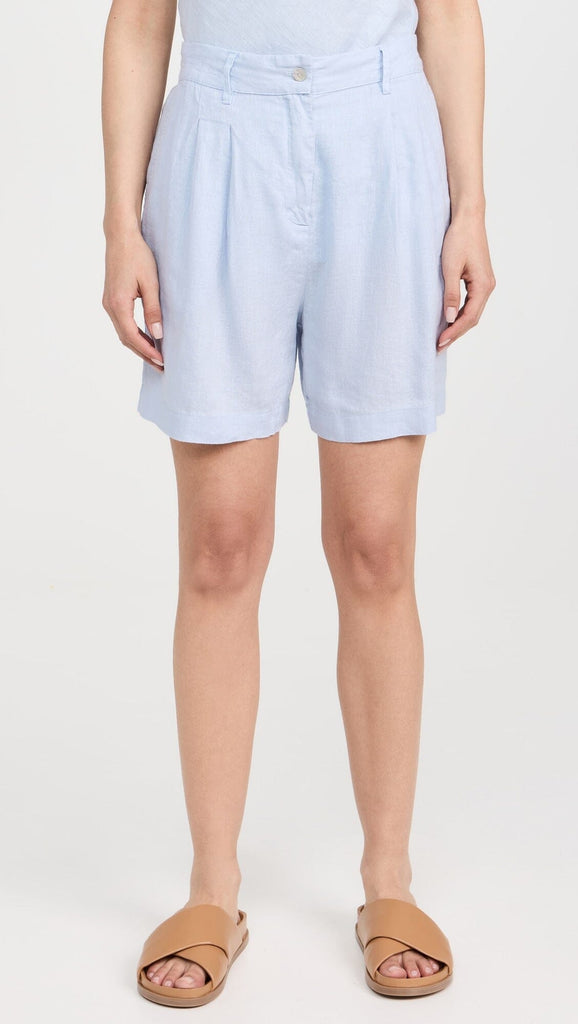 Donni Linen Pleated Short- Cloud - Styleartist