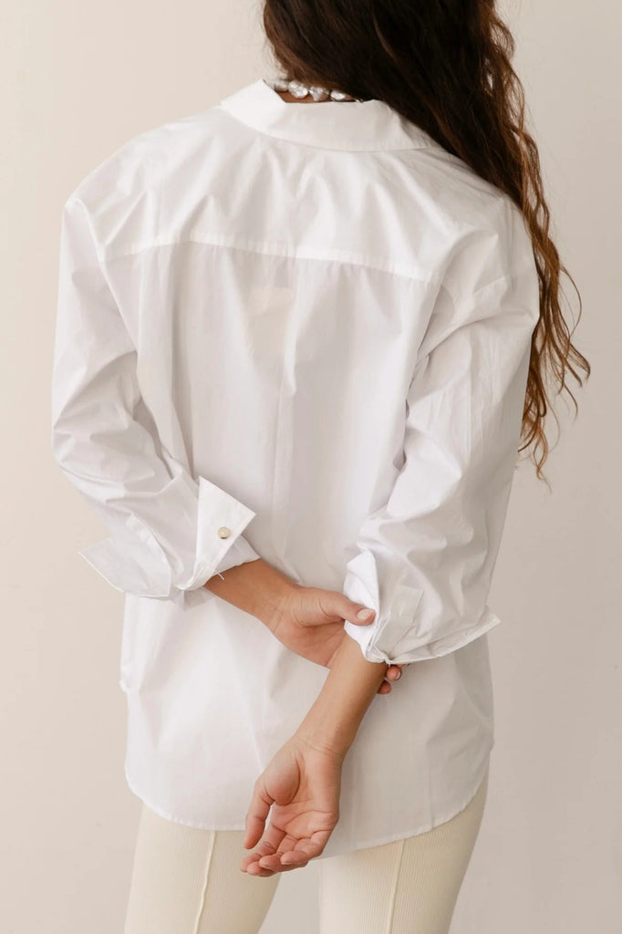 Donni Pop Button-Down Shirt - Powder - Styleartist