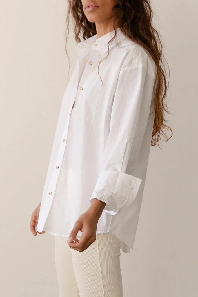 Donni Pop Button-Down Shirt - Powder - Styleartist