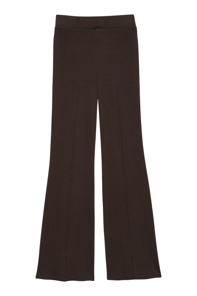 Donni Rib Kick Flare Pant- Espresso - Styleartist