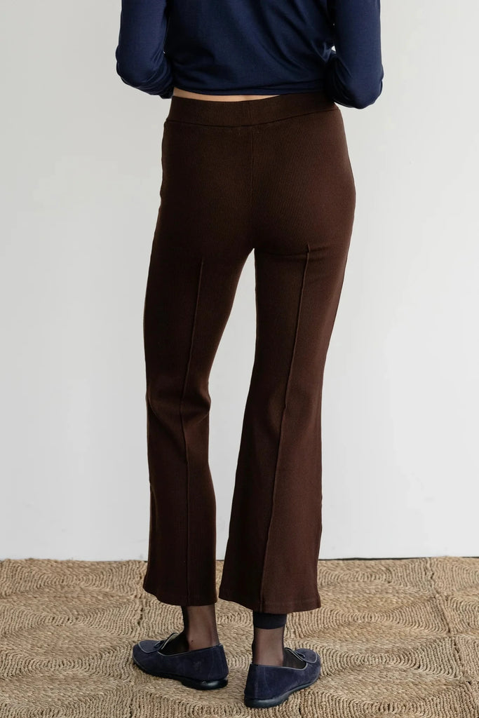 Donni Rib Kick Flare Pant- Espresso - Styleartist