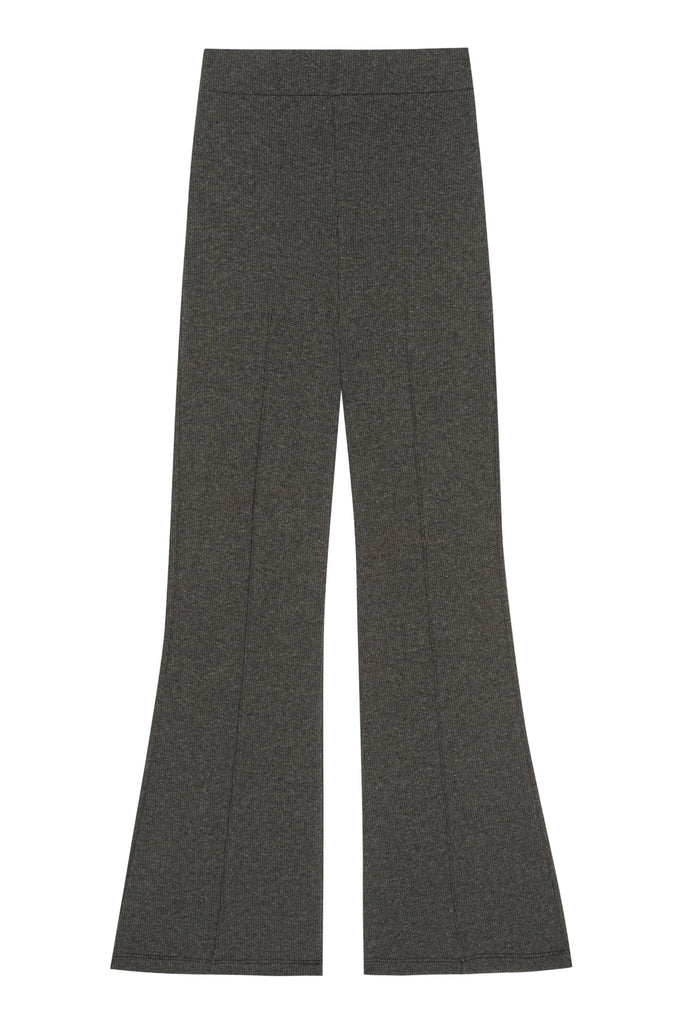 Donni The Rib Kick Flare Pant - Charcoal Grey - Styleartist