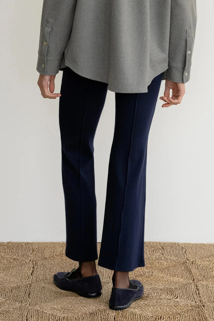 Donni The Rib Kick Flare Pant - Navy - Styleartist