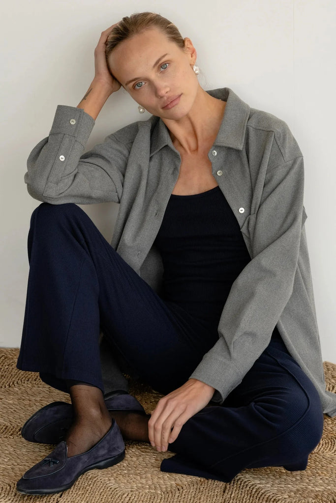 Donni The Rib Kick Flare Pant - Navy - Styleartist