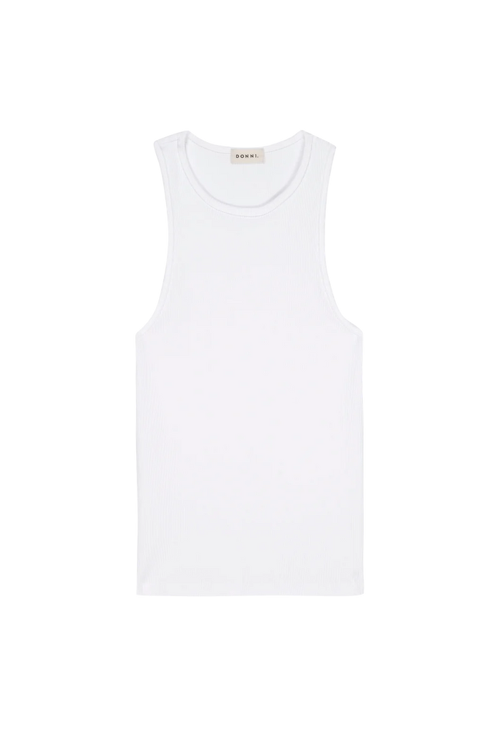 Donni The Rib Tank- Powder White - Styleartist