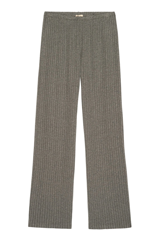 Donni The Sweater Rib Simple Pant- Charcoal Grey - Styleartist