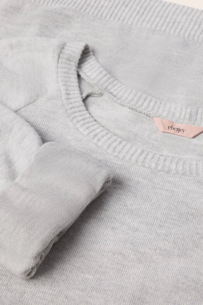 Eberjey Cozy Time Mockneck Pullover - Lt. Heather Grey - Styleartist