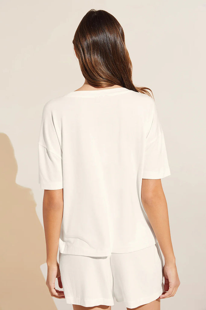 Eberjey Gisele Tencel Modal Everyday T-Shirt- Ivory - Styleartist