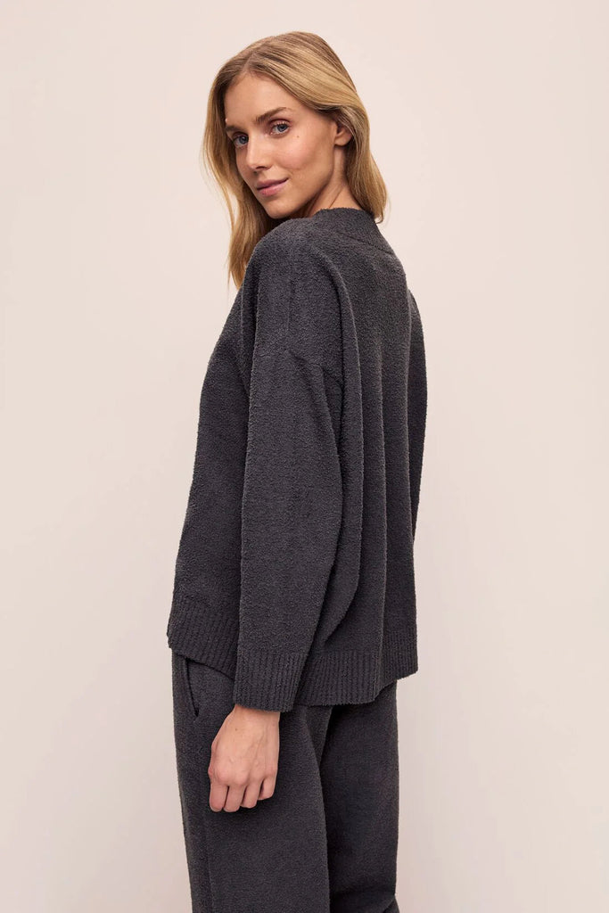 Eberjey Recycled Boucle Sweater - Graphite - Styleartist