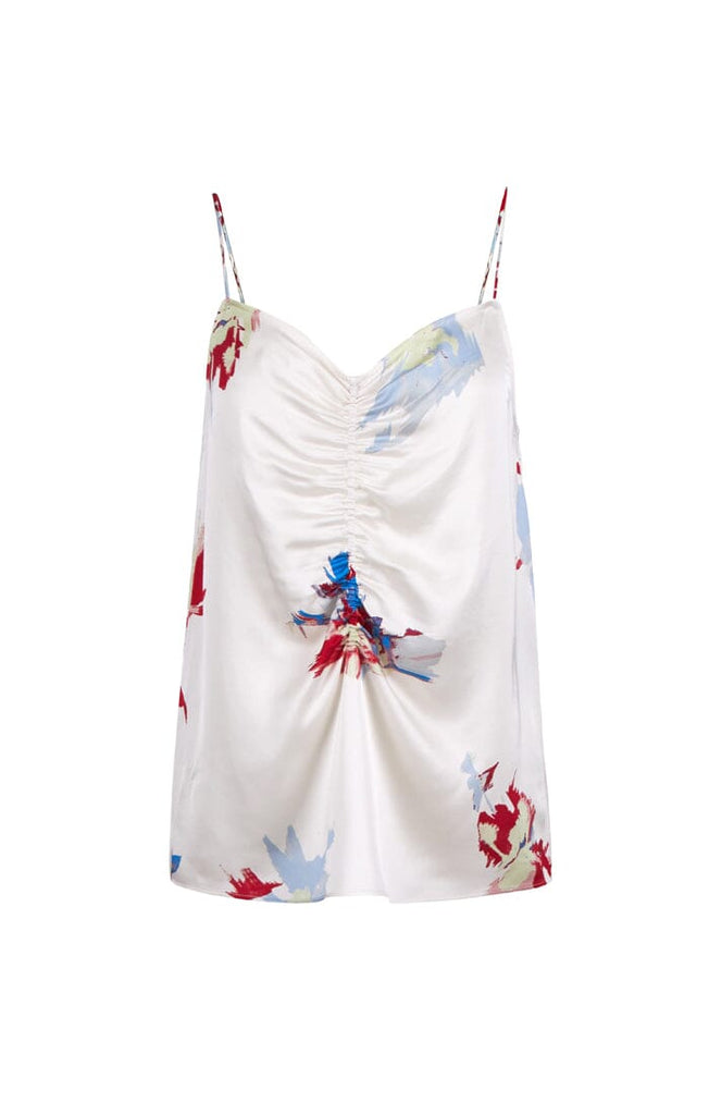 Equipment Lexi Printed Camisole- Nature White Multi - Styleartist