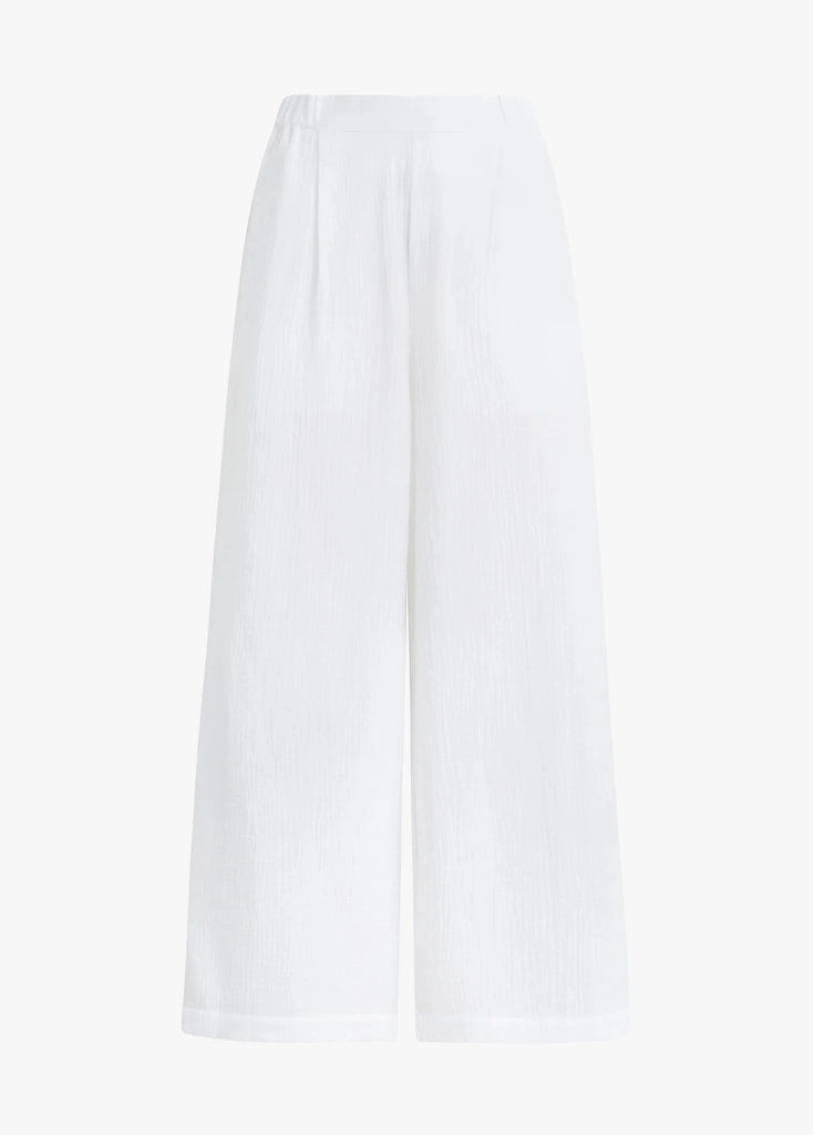 Favorite Daughter The Beach Walk Wide Leg Pant- Bright White - Styleartist