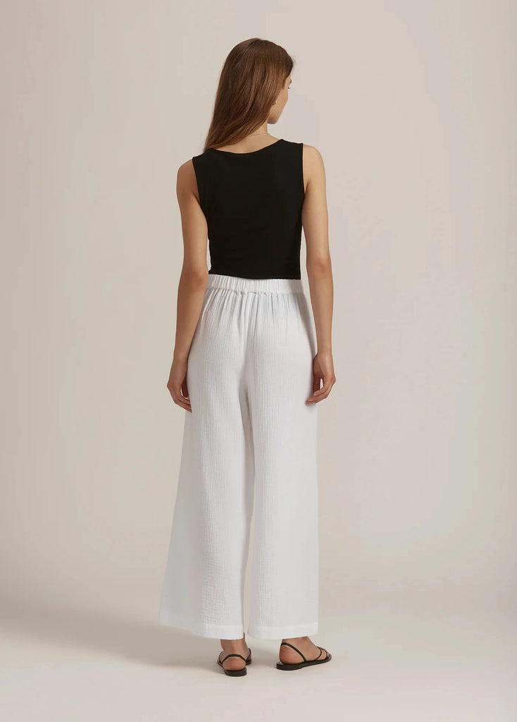 Favorite Daughter The Beach Walk Wide Leg Pant- Bright White - Styleartist