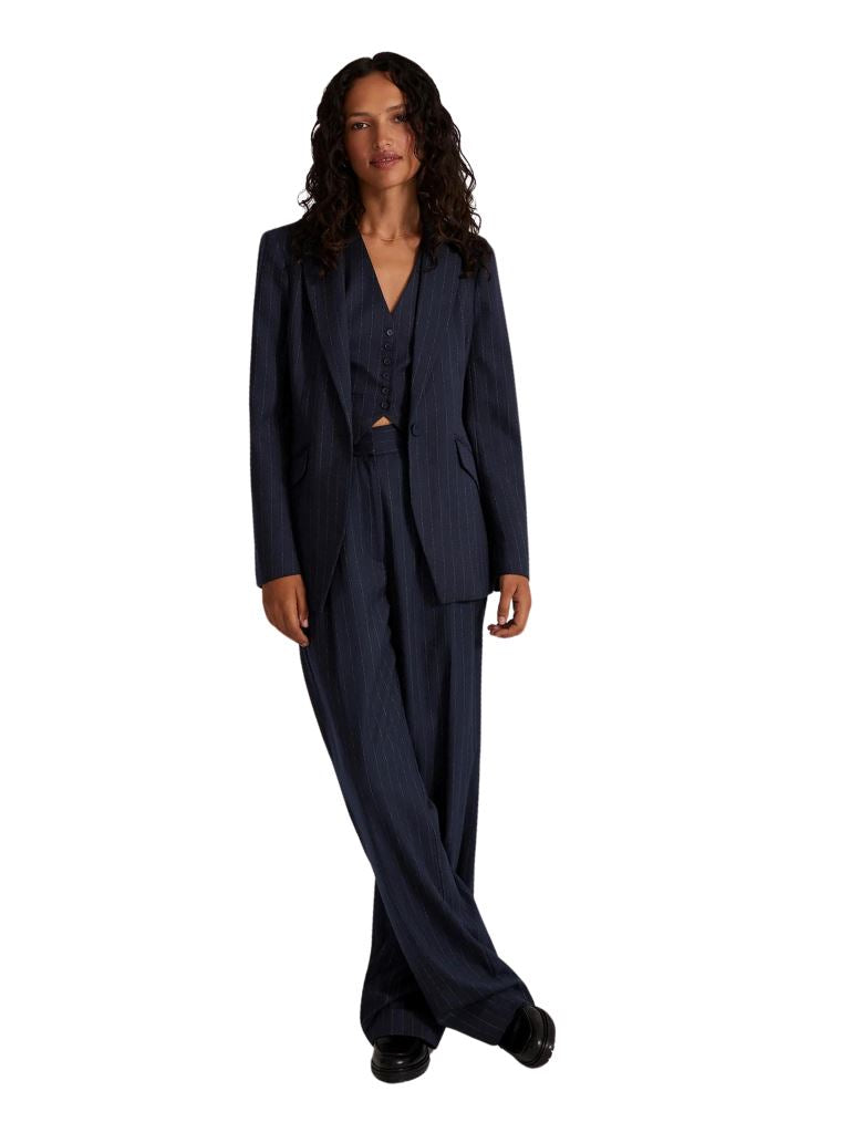 Favorite Daughter The Favorite Blazer- Navy Pinstripe - Styleartist