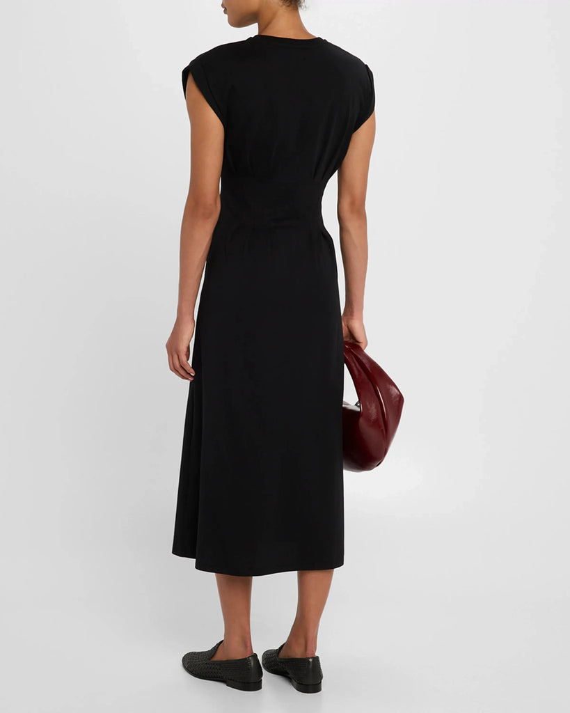 Frame The Jersey Nipped Dress- Black - Styleartist